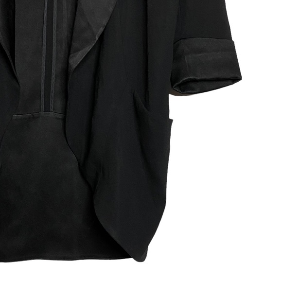 Wilfred Black Blazer Lined 3/4 Sleeves Folded Cuffs Silky Pockets Small - Picture 8 of 13